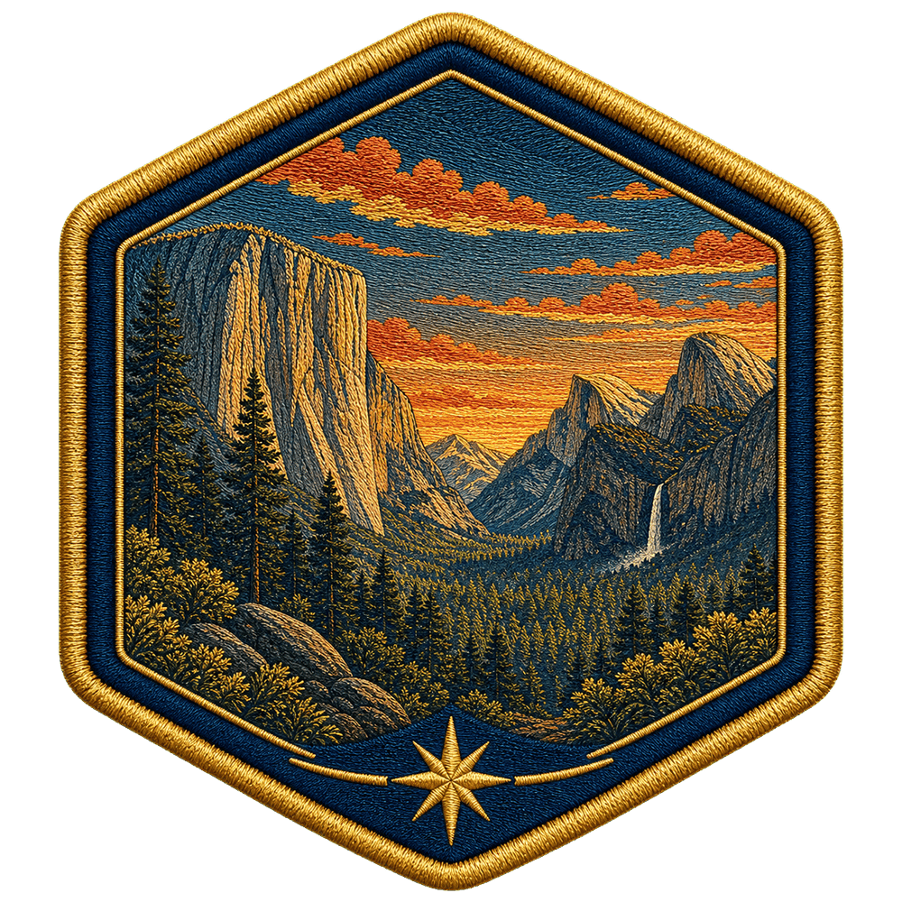 Yosemite park hexagon patch badge