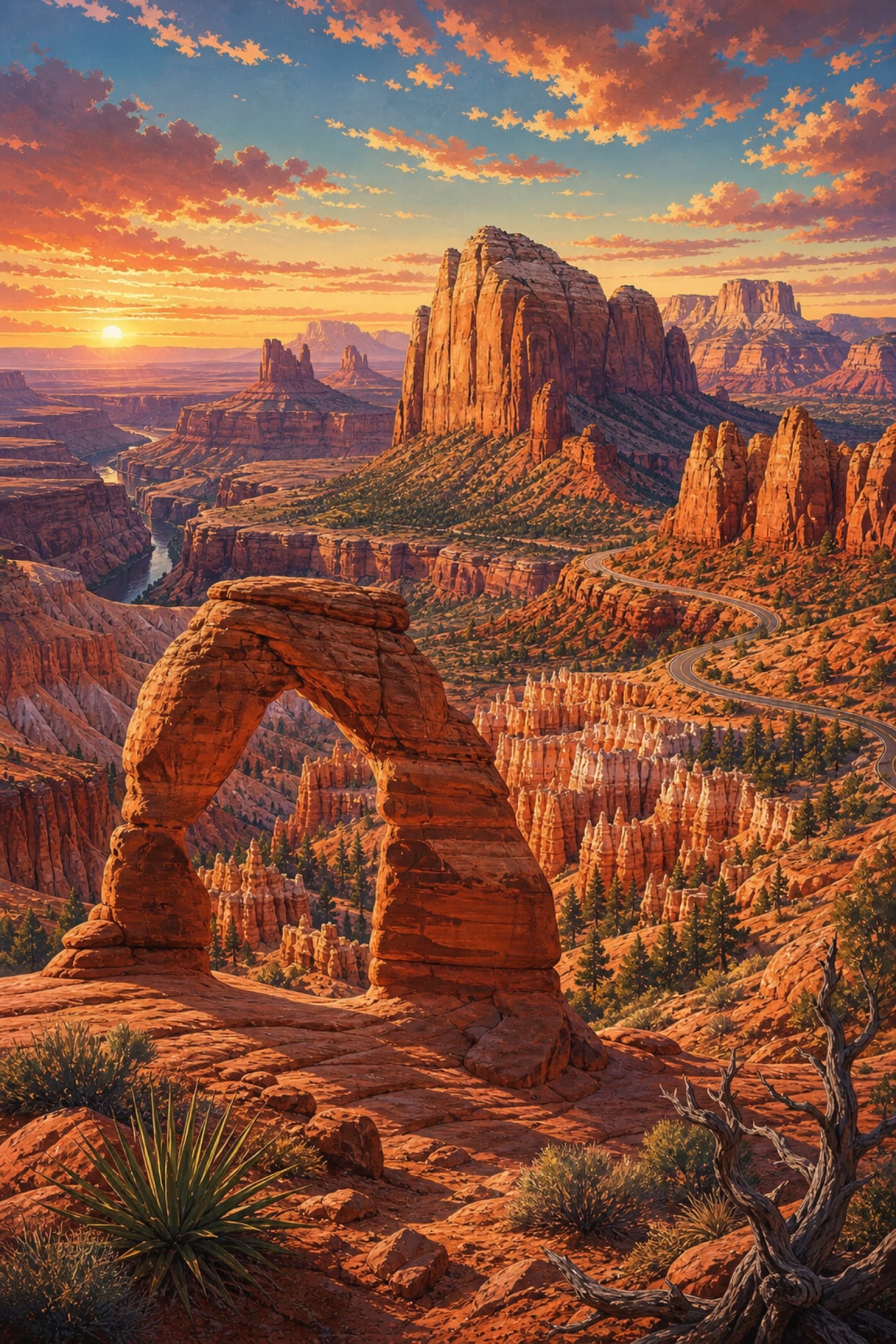 Grand Circle / Mighty 5 route poster
