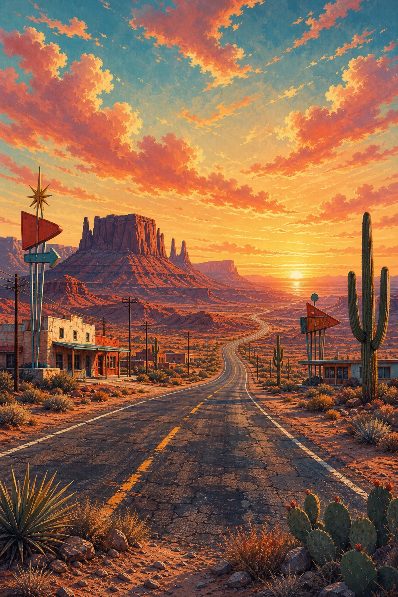 The Mother Road Run route poster