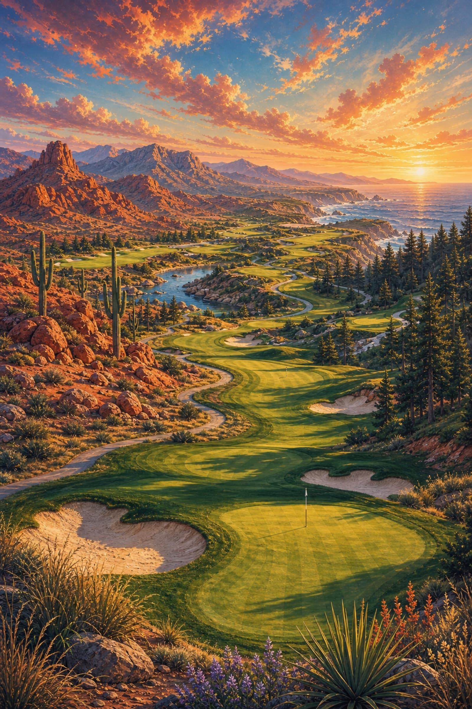Golf Trip Map poster base