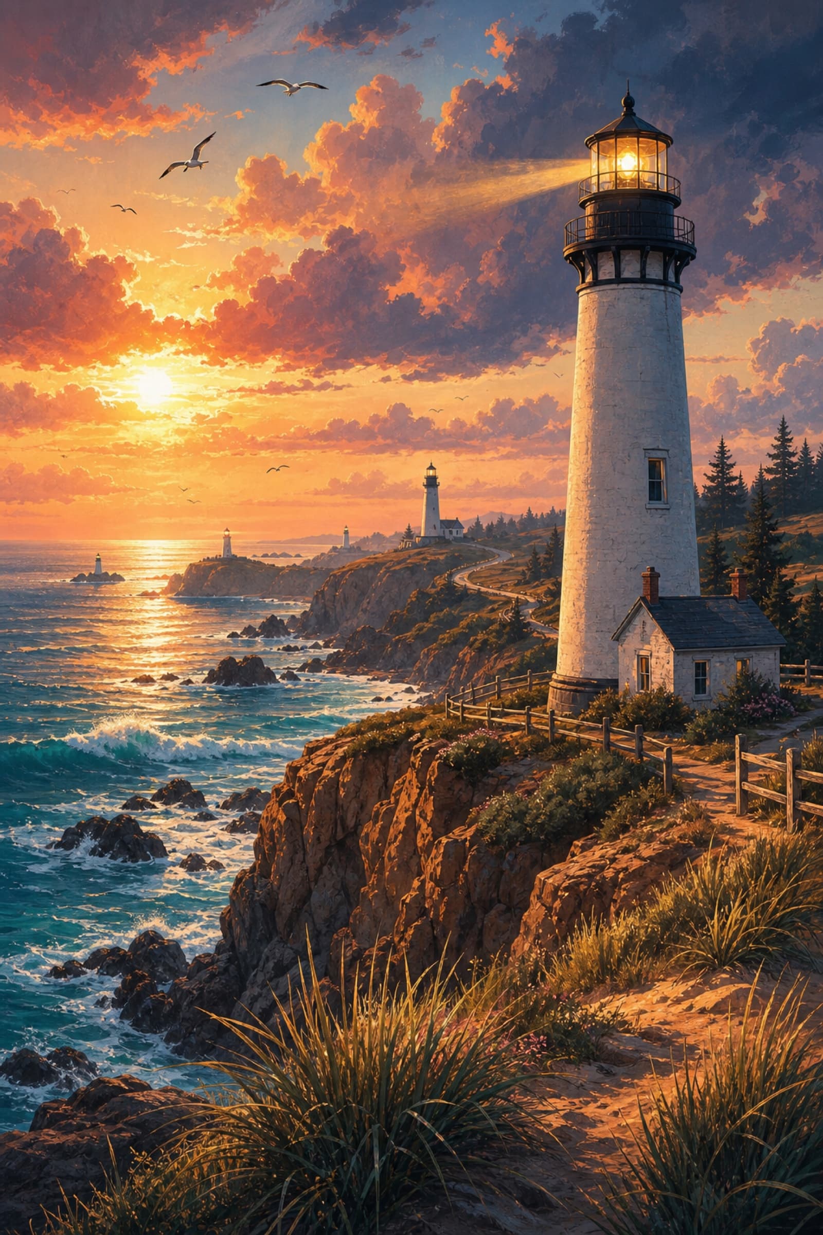 Lighthouse Coast Chase poster base