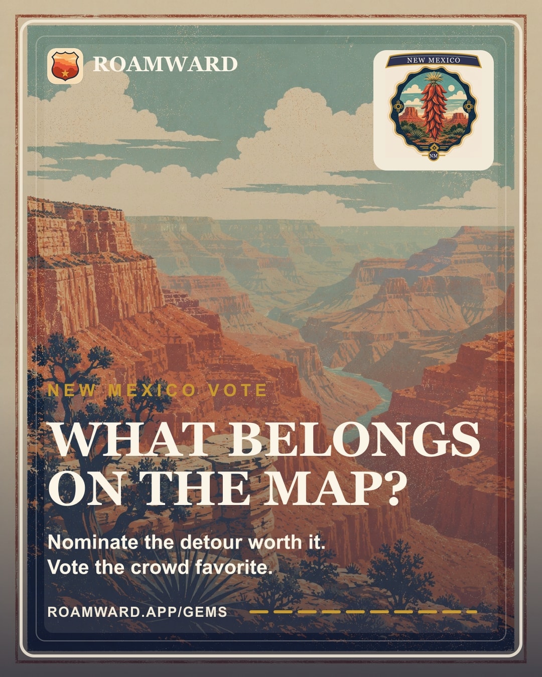 New Mexico Gem Hunt campaign card