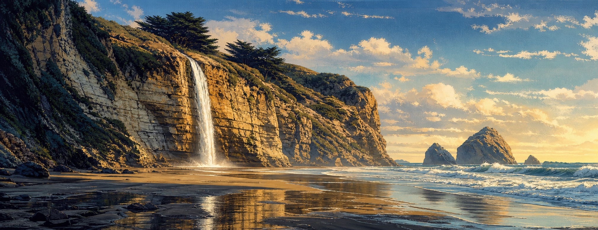 Alamere Falls waterfall art