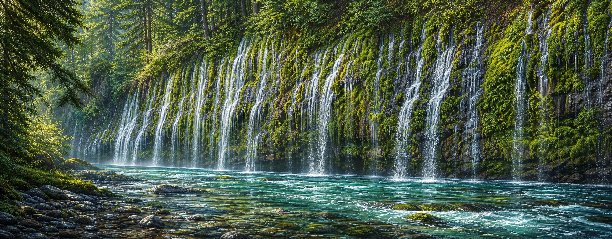 Mossbrae Falls waterfall art